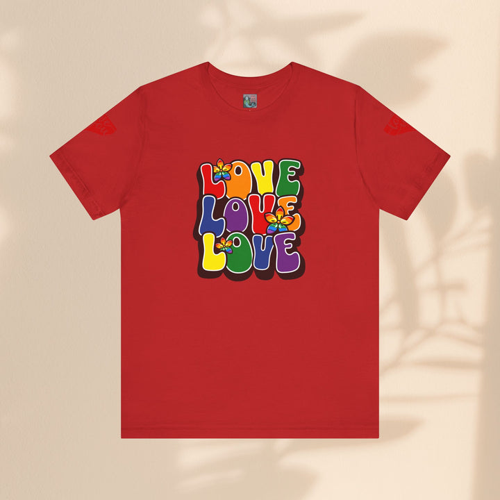 Unisex Jersey Short Sleeve Tee - Love, Love, Love