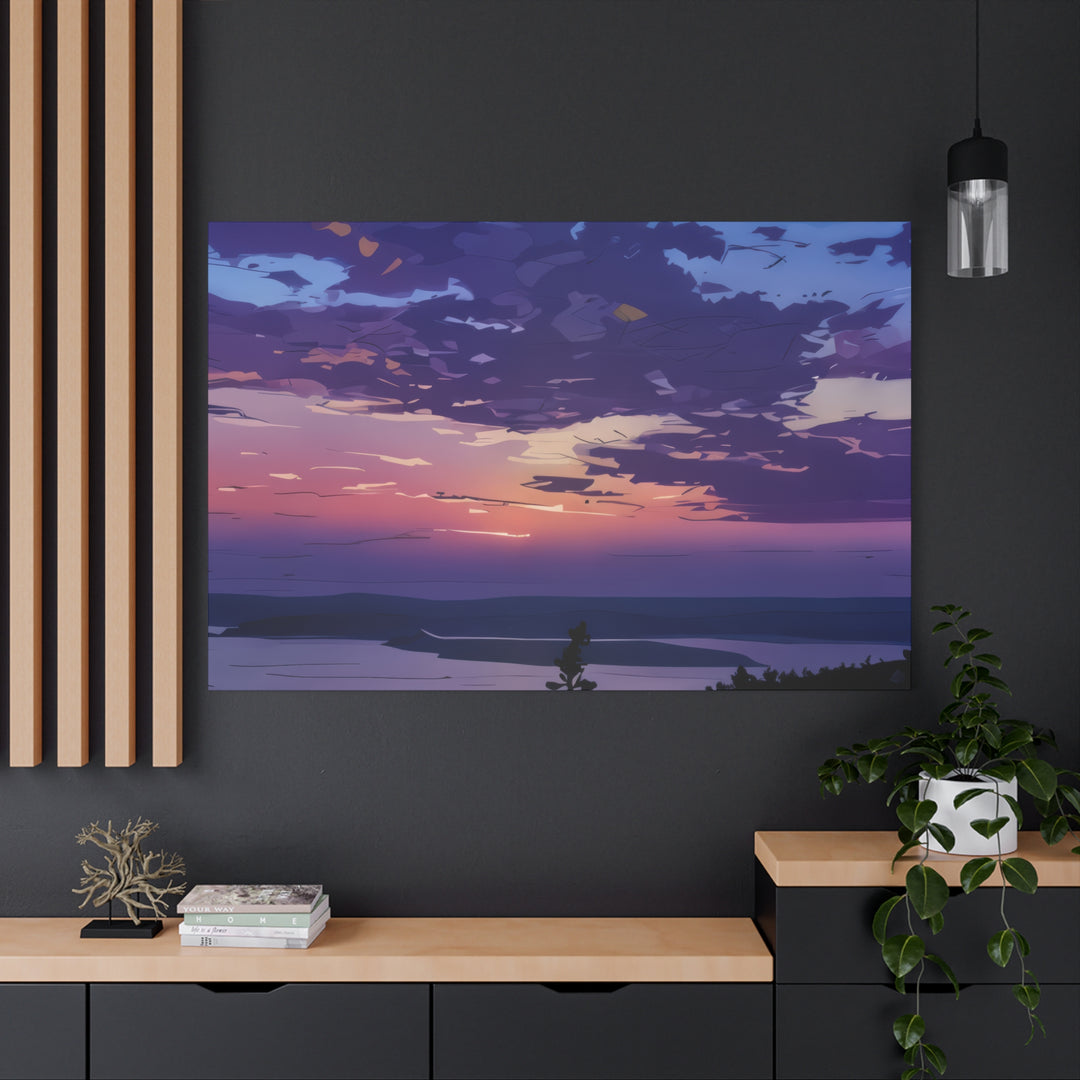 Elegant Sunset Canvas Print for Bedroom and Living Room