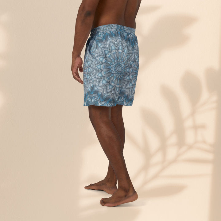 Blue Mandala Unisex Swim Shorts - Stylish Beachwear for Summer Fun