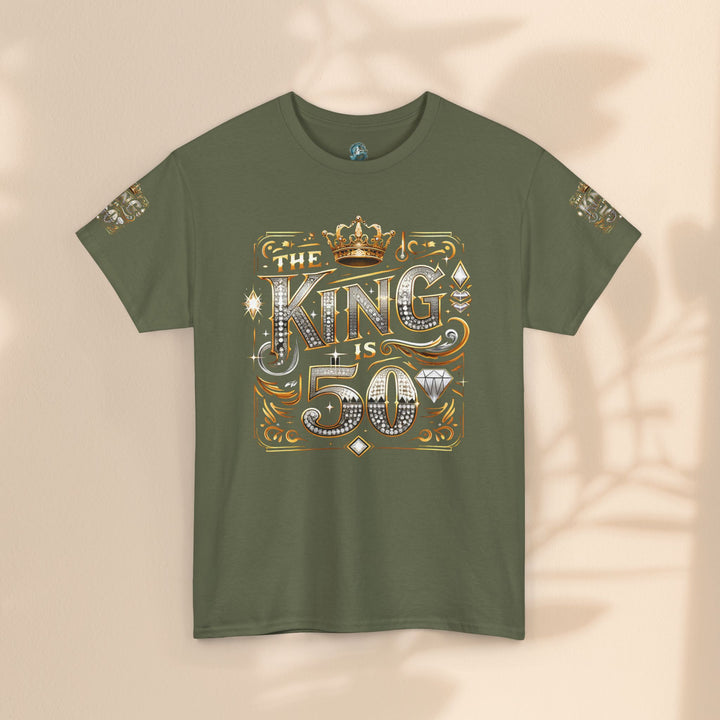 Royal 50th Birthday Tee, Vintage King Shirt, Men’s Birthday Gift, Celebrate 50 Years, Custom Graphic T-Shirt, Fun Party Top