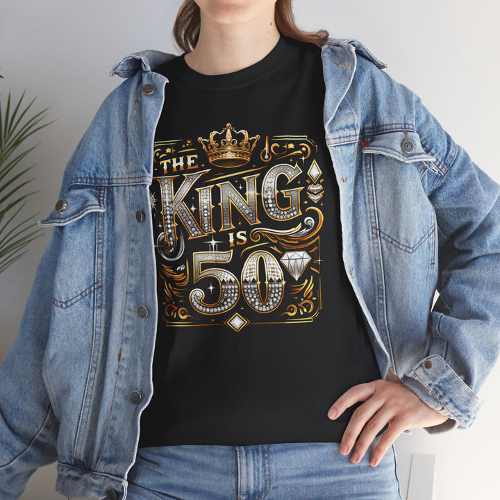Royal 50th Birthday Tee, Vintage King Shirt, Men’s Birthday Gift, Celebrate 50 Years, Custom Graphic T-Shirt, Fun Party Top
