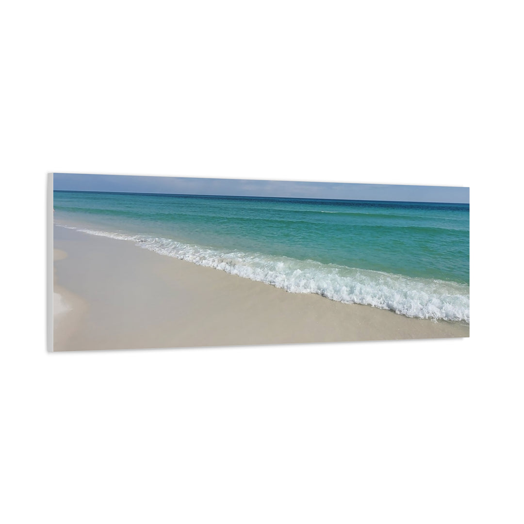 Beach Shoreline Matte Canvas Print – Tranquil Ocean Wall Art