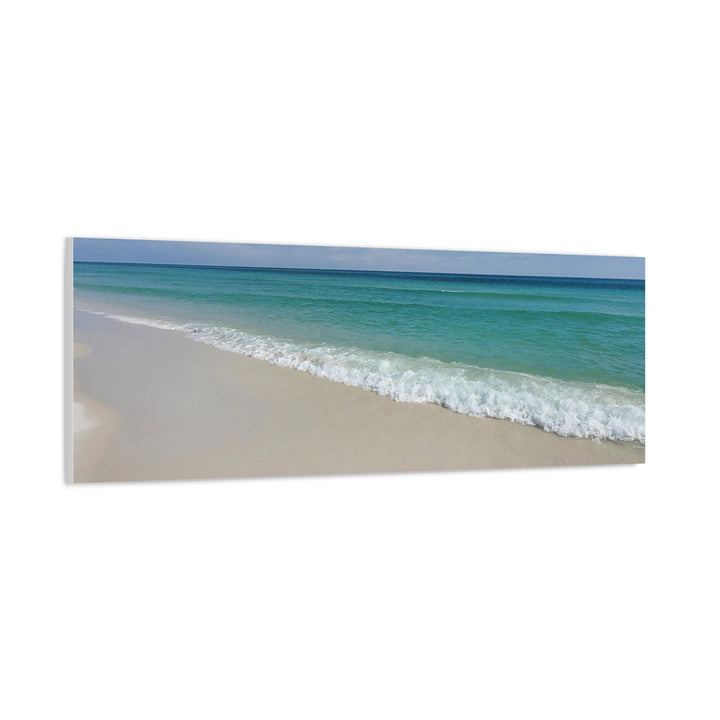 Beach Shoreline Matte Canvas Print – Tranquil Ocean Wall Art