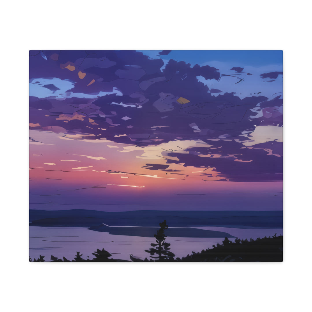 Elegant Sunset Canvas Print for Bedroom and Living Room