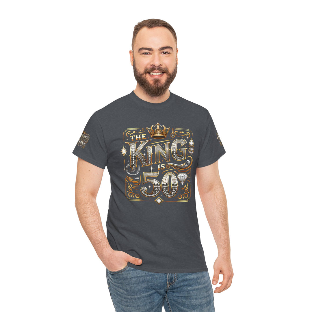 Royal 50th Birthday Tee, Vintage King Shirt, Men’s Birthday Gift, Celebrate 50 Years, Custom Graphic T-Shirt, Fun Party Top
