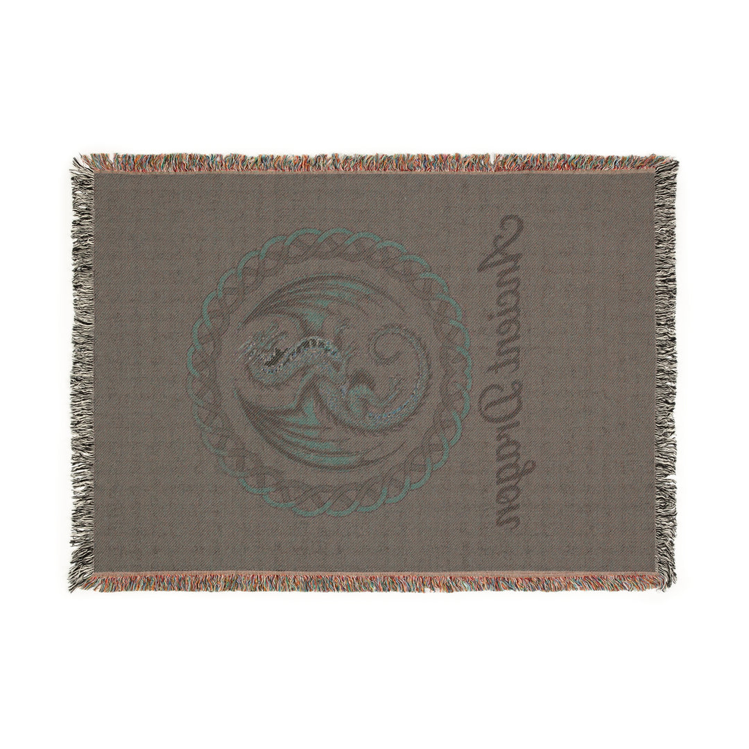 Ancient Dragon Woven Blanket – Cozy Mythical Throw, Fantasy Home Décor & Unique Gift for Dragon Lovers