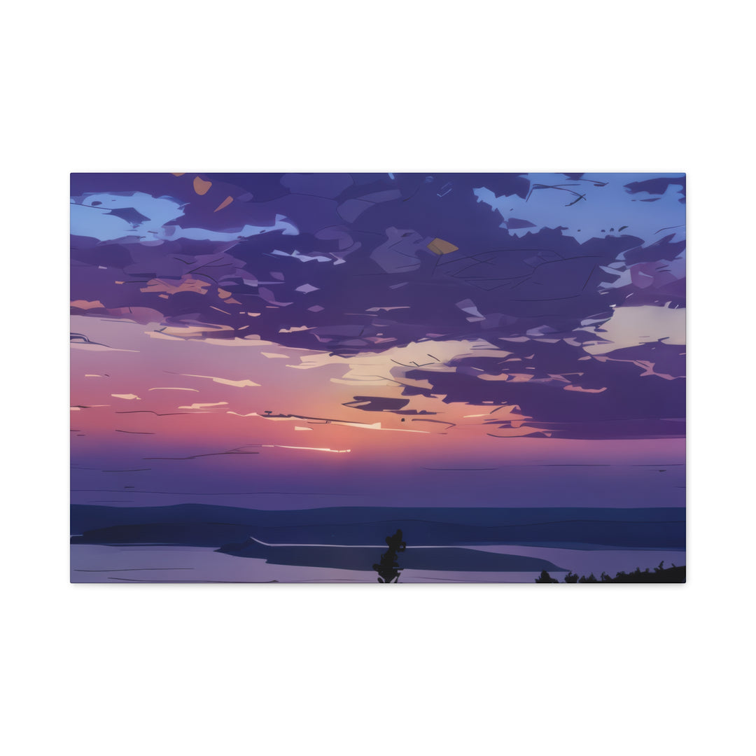 Elegant Sunset Canvas Print for Bedroom and Living Room