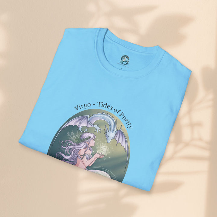 Mermaid Virgo T-Shirt, Ocean Art Tee, Summer Fashion, Gift for Beach Lovers, Sea Creature Apparel