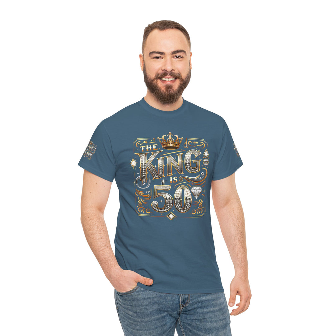 Royal 50th Birthday Tee, Vintage King Shirt, Men’s Birthday Gift, Celebrate 50 Years, Custom Graphic T-Shirt, Fun Party Top