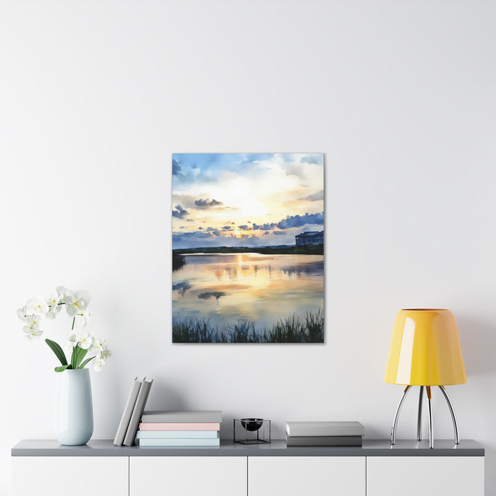 Serene Sunset Landscape Canvas Wall Art