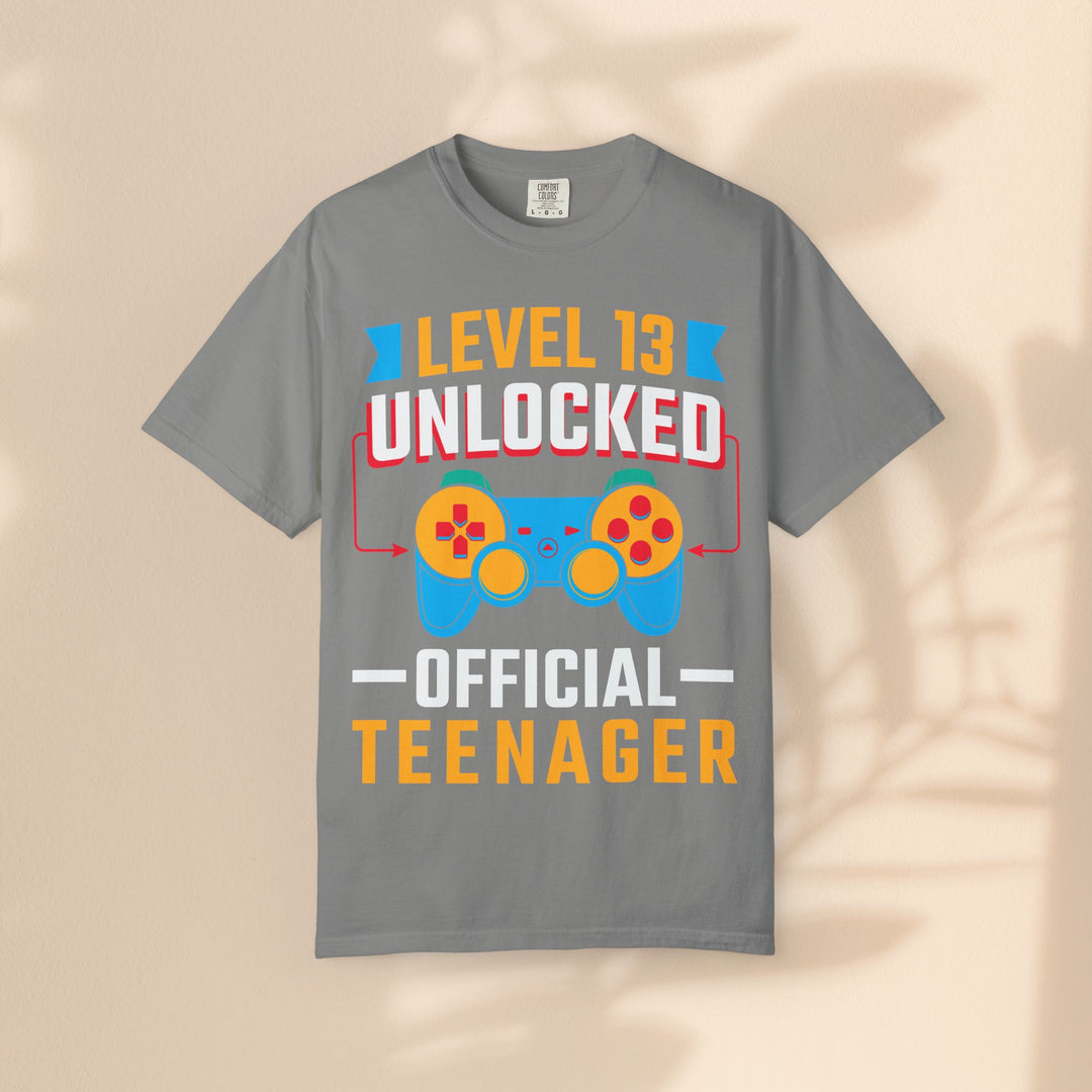 Level Up! 13 year old Unisex Gamer T-Shirt - Perfect for Birthdays, Gaming Events, and Teen Celebrations, Gifts for Gamers, Fun Graphic Tee