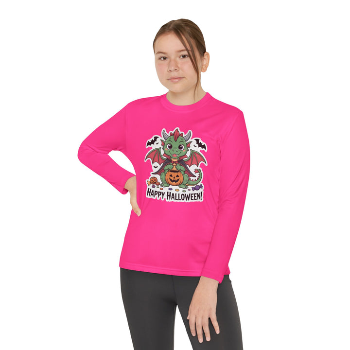 Halloween Youth Long Sleeve Tee, Cozy Tee for Kids, Spooky Costume Alternative, Perfect for Halloween Parties, Trick-Or-Treating
