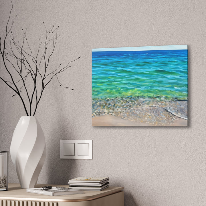Coastal Serenity Seascape Canvas Art Print