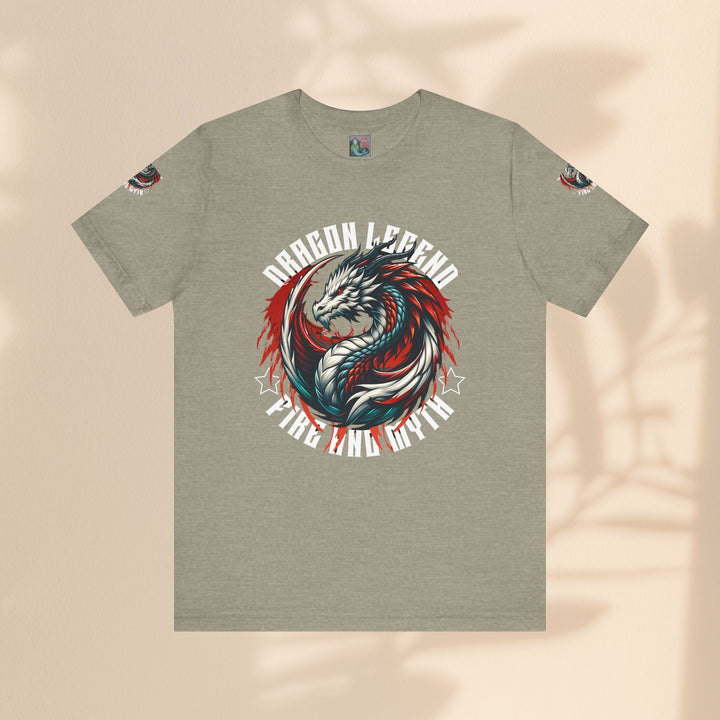 Unisex Jersey Short Sleeve Tee - Dragon Legend Fire and Myth