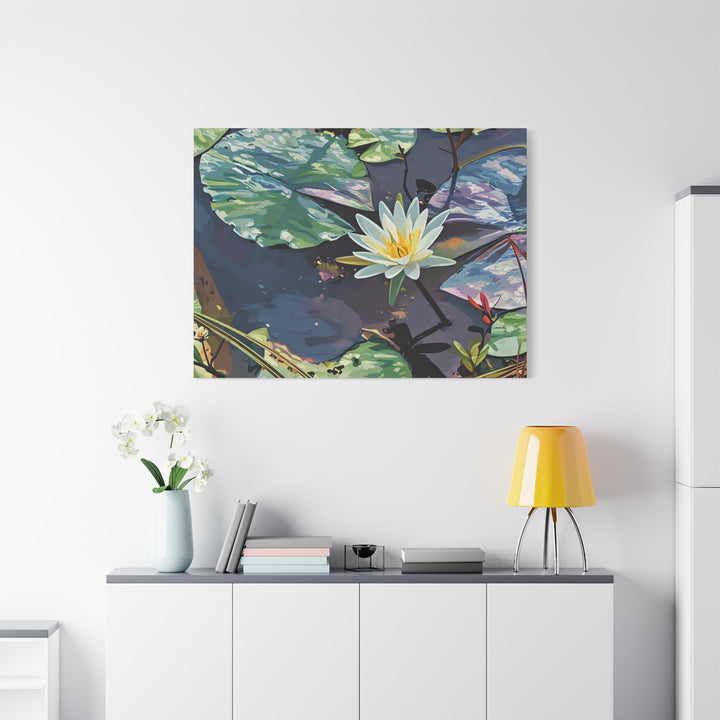 Water Lily Canvas Art Print – Nature Wall Décor
