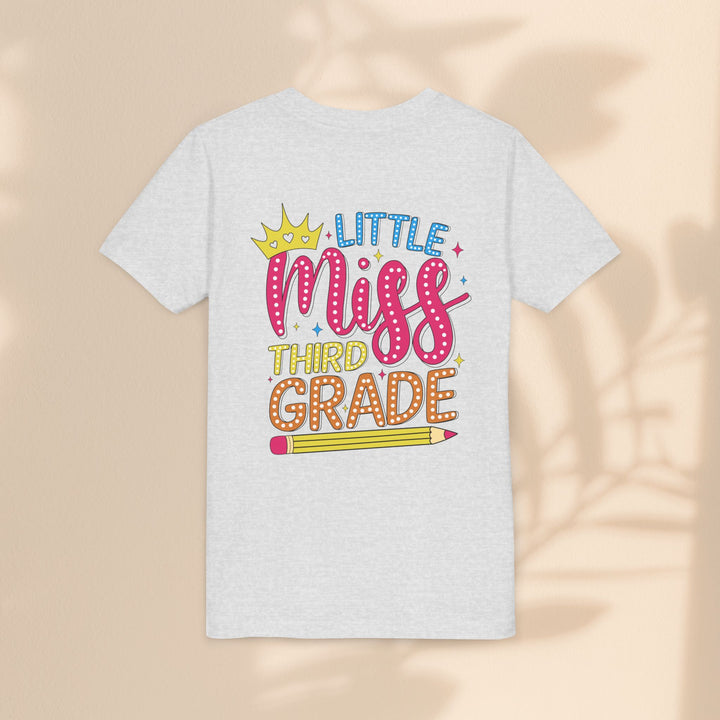 Cute Little Miss Third Grade Youth Tee, Kids Birthday Gift, School Spirit Shirt, Back to School Outfit, Fun Classroom Top