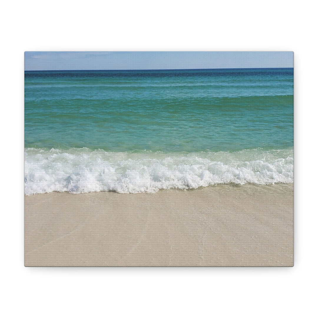 Beach Waves Matte Canvas Print – 1.25-Inch Stretched Seascape