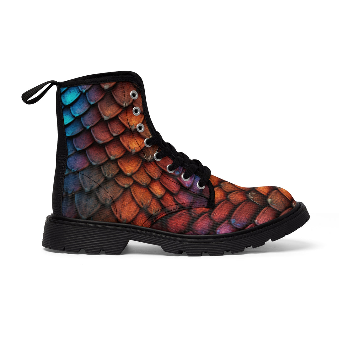 Men's Canvas Boots - Dragon Scales