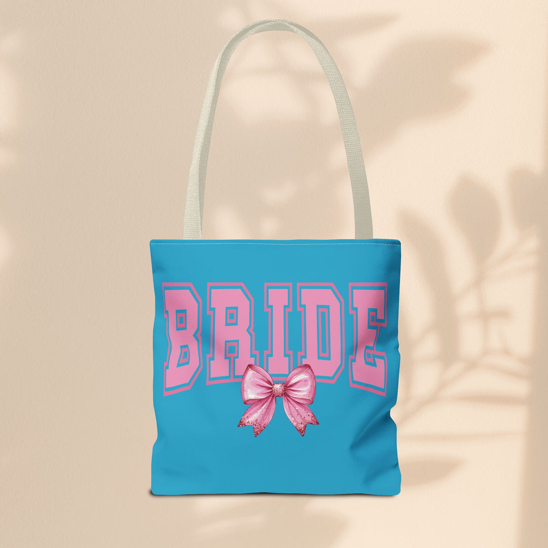 Bride Tote Bag with Bow | Bridal Shower Gift, Wedding Essentials, Bachelorette Party Accessory, Gift for Bridesmaids