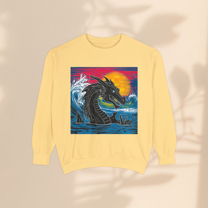 Unisex Garment-Dyed Sweatshirt - Conquering Dragon