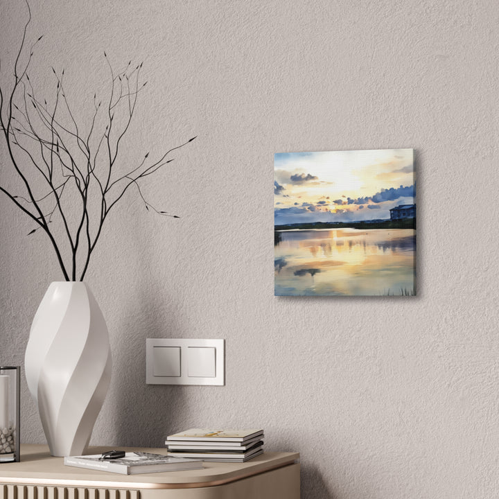 Serene Sunset Landscape Canvas Wall Art