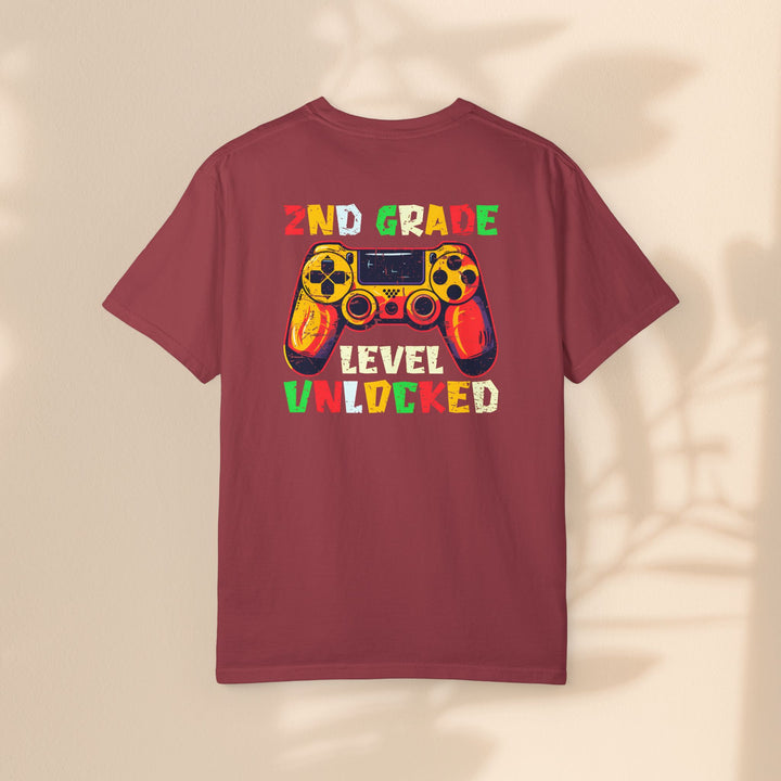 Fun Gamer T-Shirt, 2nd Grade Level Unlocked Shirt, Kids Gaming Apparel, Back to School Gift, Video Game Fan Tee