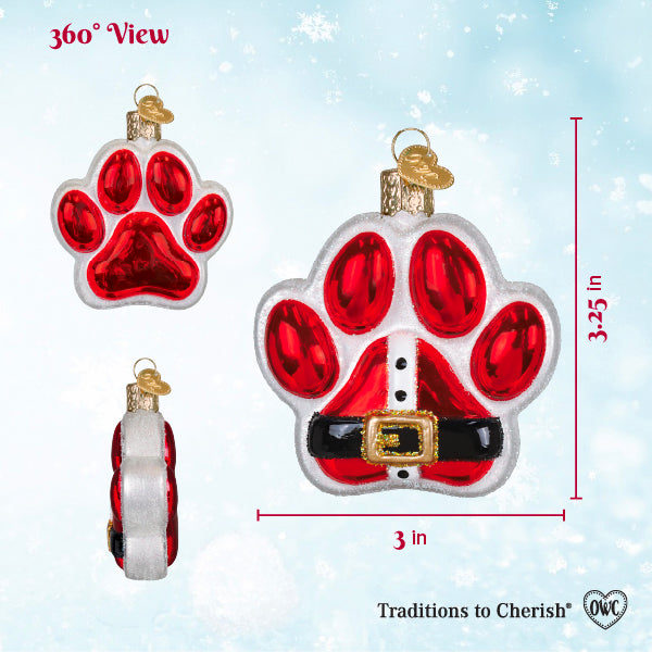 Santa Paws Christmas Ornament | Pet Lover Gift
