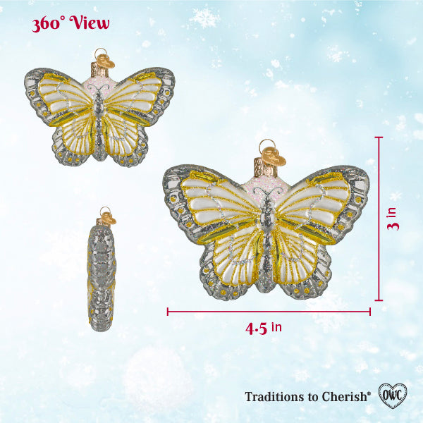 Sterling Butterfly Christmas Ornament – Elegant Keepsake Gift