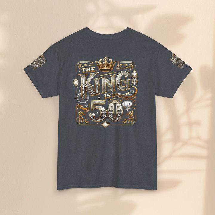 Royal 50th Birthday Tee, Vintage King Shirt, Men’s Birthday Gift, Celebrate 50 Years, Custom Graphic T-Shirt, Fun Party Top