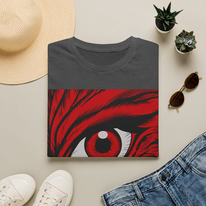 Red Tiger Eye T-Shirt — Bold Graphic Animal Print Tee