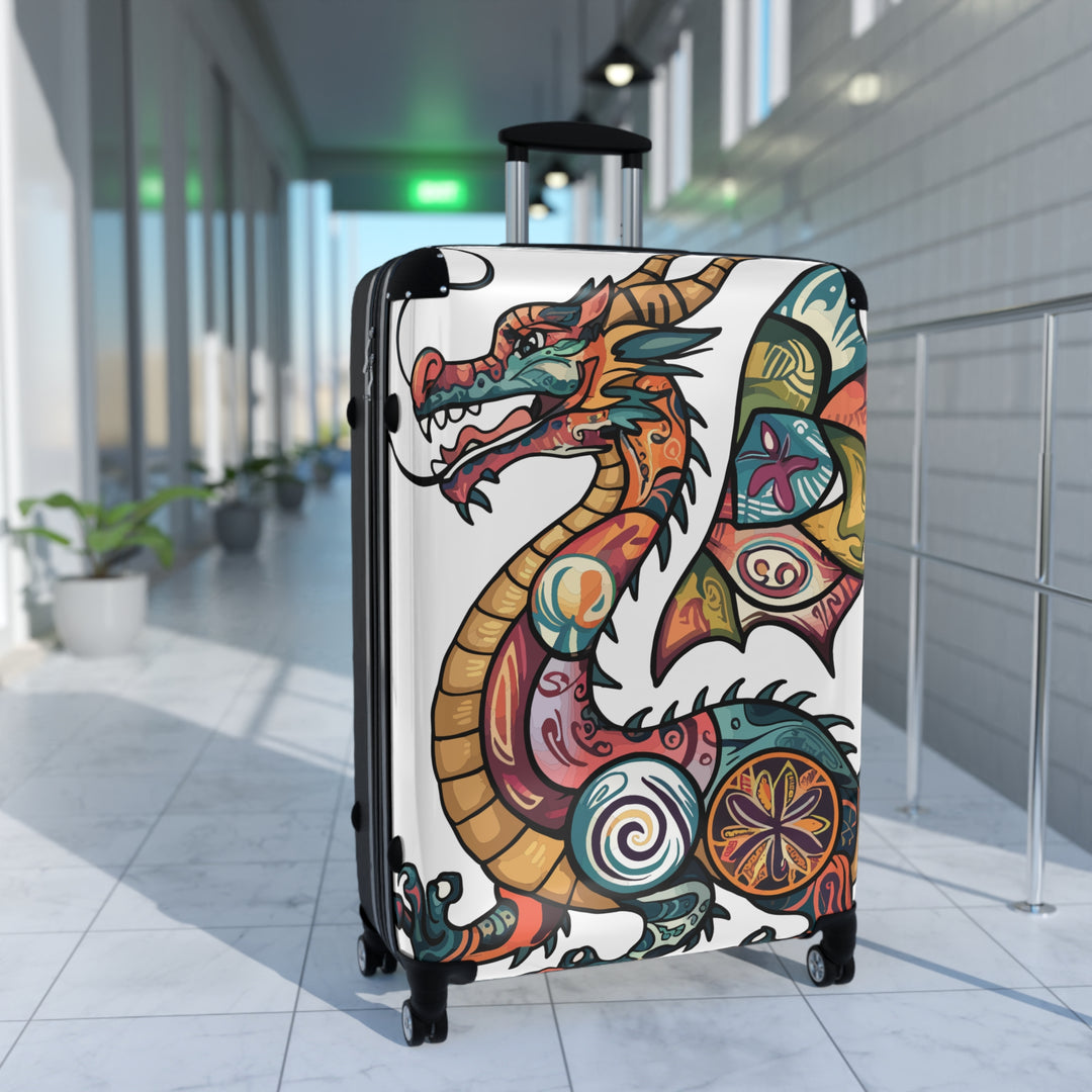 Dragon Tattoo Carry-On Suitcase — Colorful Asian Dragon Travel Luggage