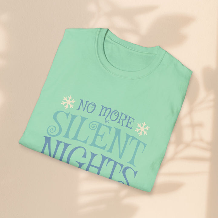 Unisex Softstyle T-Shirt - No more Silent Nights Pregnancy T-Shirt