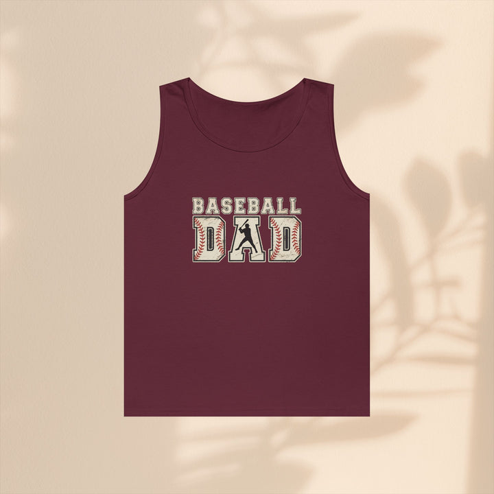 Baseball Dad Unisex Heavy Cotton Tank Top - Perfect for Summer BBQs and Game Days