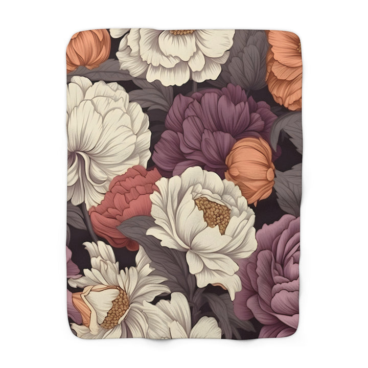 Floral Fragrance Sherpa Fleece Blanket – Cozy Flower Throw for Home & Gifts