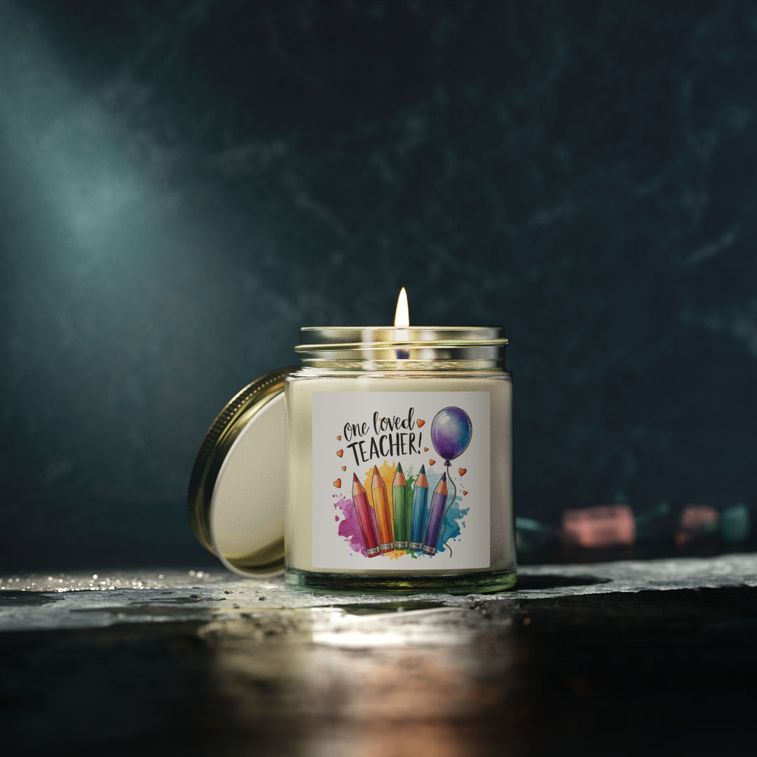 Scented Coconut Apricot Candles (4oz, 9oz) - One Loved Teacher