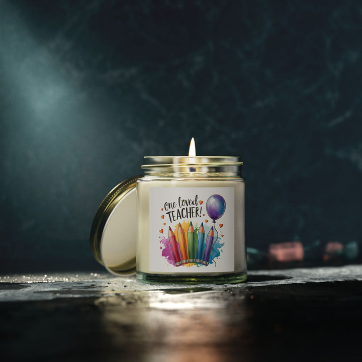 Scented Coconut Apricot Candles (4oz, 9oz) - One Loved Teacher