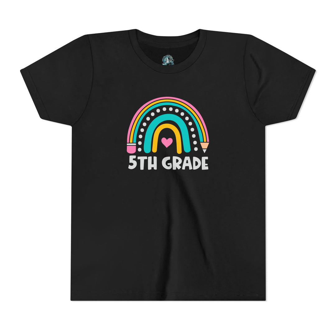 Rainbow 5th Grade Youth Tee, Back to School Shirt, Kids Birthday Gift, Elementary Student Apparel, Classroom Outfit, Fun Kids Wear