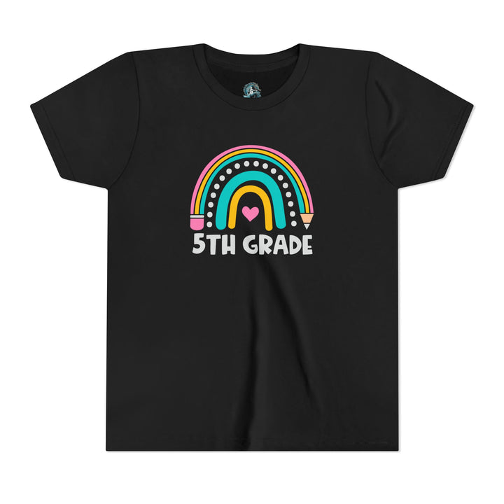 Rainbow 5th Grade Youth Tee, Back to School Shirt, Kids Birthday Gift, Elementary Student Apparel, Classroom Outfit, Fun Kids Wear