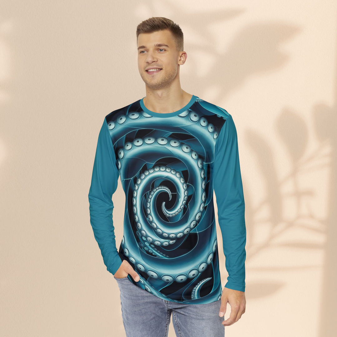 Men's Long Sleeve Shirt (AOP) - Octopus Twists