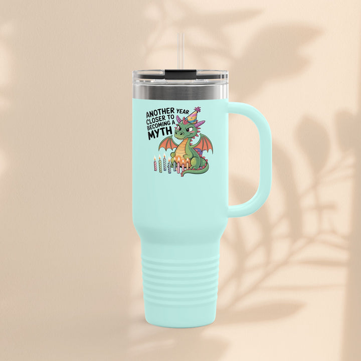 Dragon Insulated Travel Mug, 40oz, Dragon Birthday Tumbler