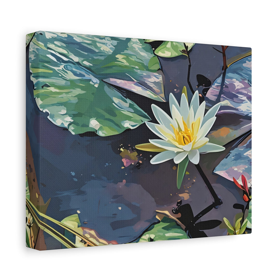 Water Lily Canvas Art Print – Nature Wall Décor