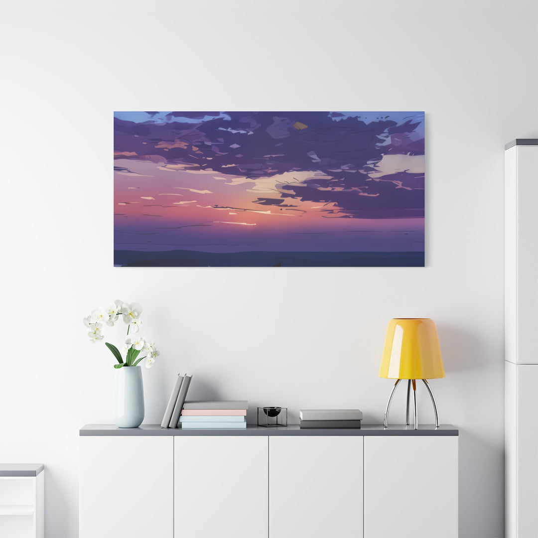 Elegant Sunset Canvas Print for Bedroom and Living Room