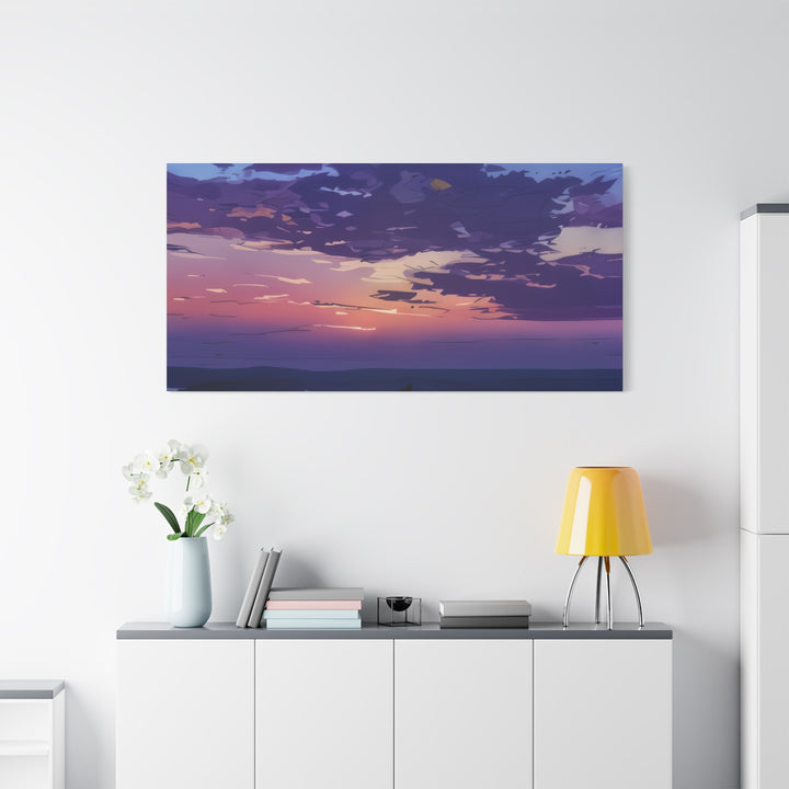 Elegant Sunset Canvas Print for Bedroom and Living Room