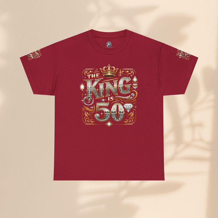 Royal 50th Birthday Tee, Vintage King Shirt, Men’s Birthday Gift, Celebrate 50 Years, Custom Graphic T-Shirt, Fun Party Top
