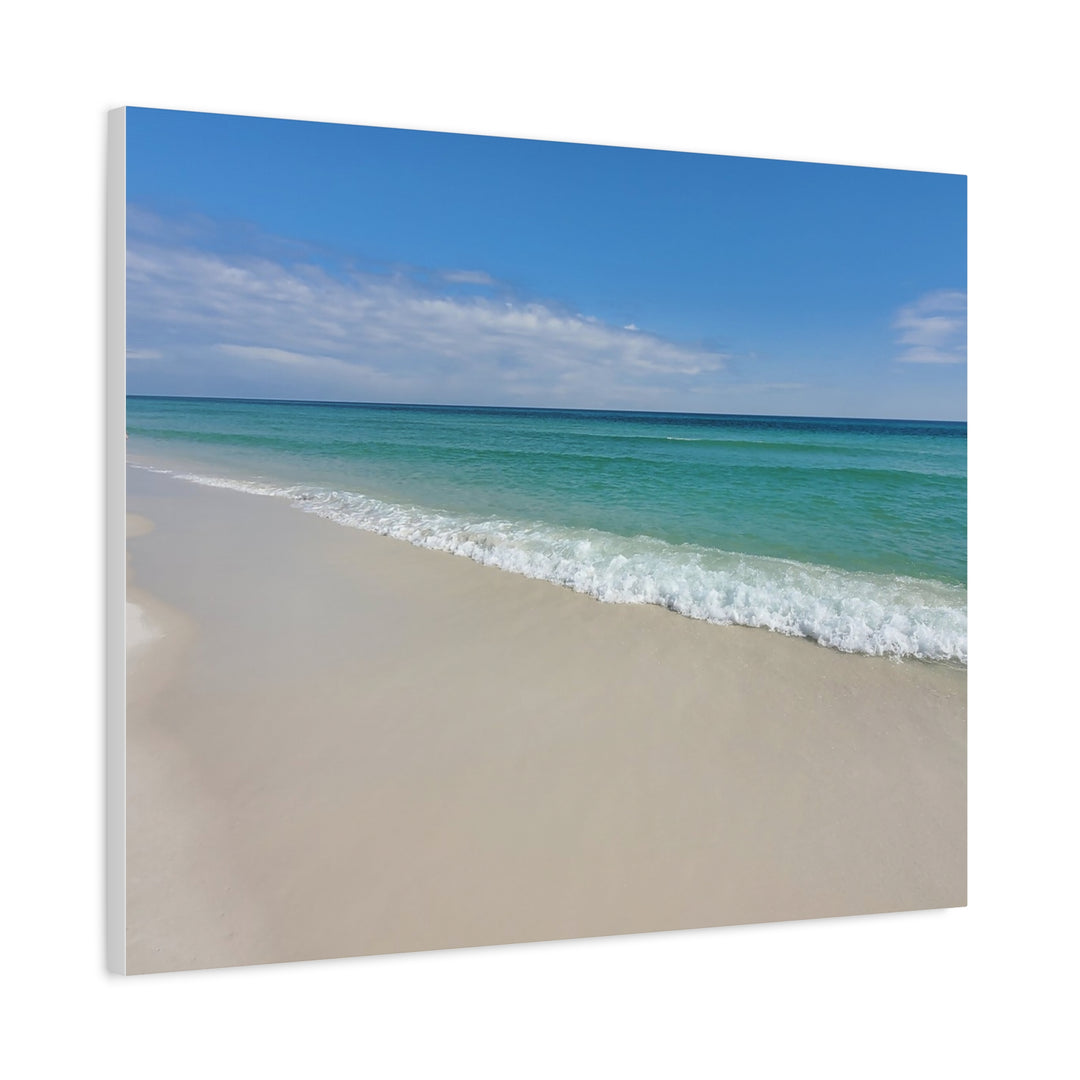 Beach Shoreline Matte Canvas Print – Tranquil Ocean Wall Art