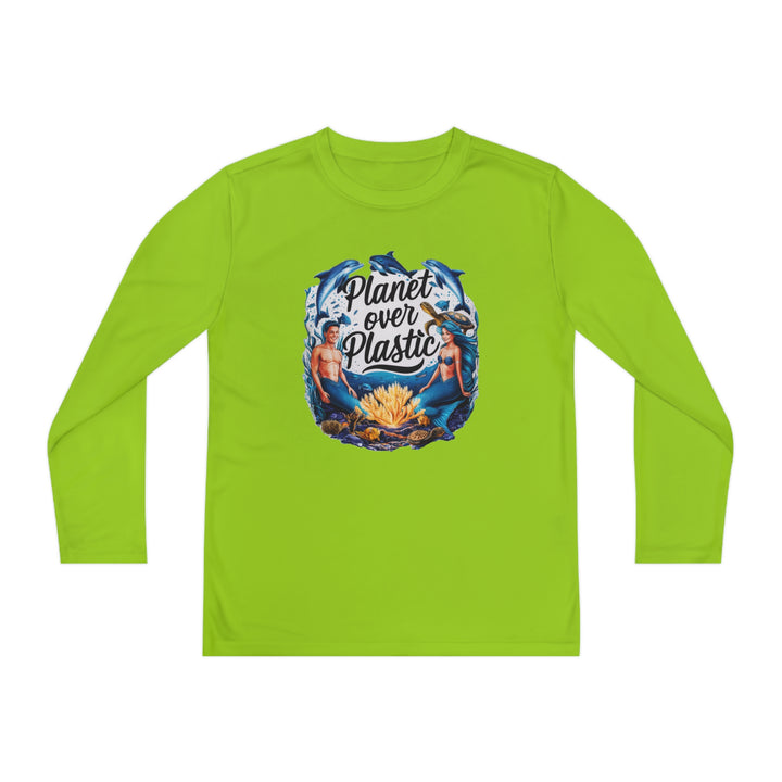 Youth Long Sleeve Competitor Tee - Planet Over Plastic