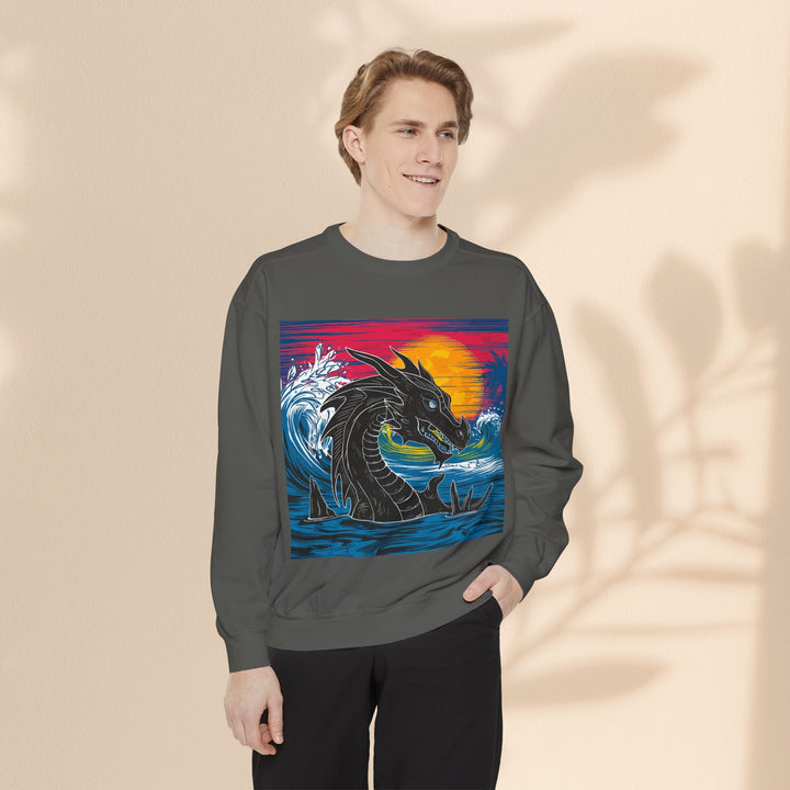 Unisex Garment-Dyed Sweatshirt - Conquering Dragon