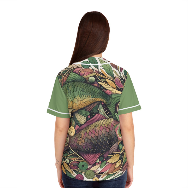 Women's Baseball Jersey - Fishes in the Deep Blue Sea