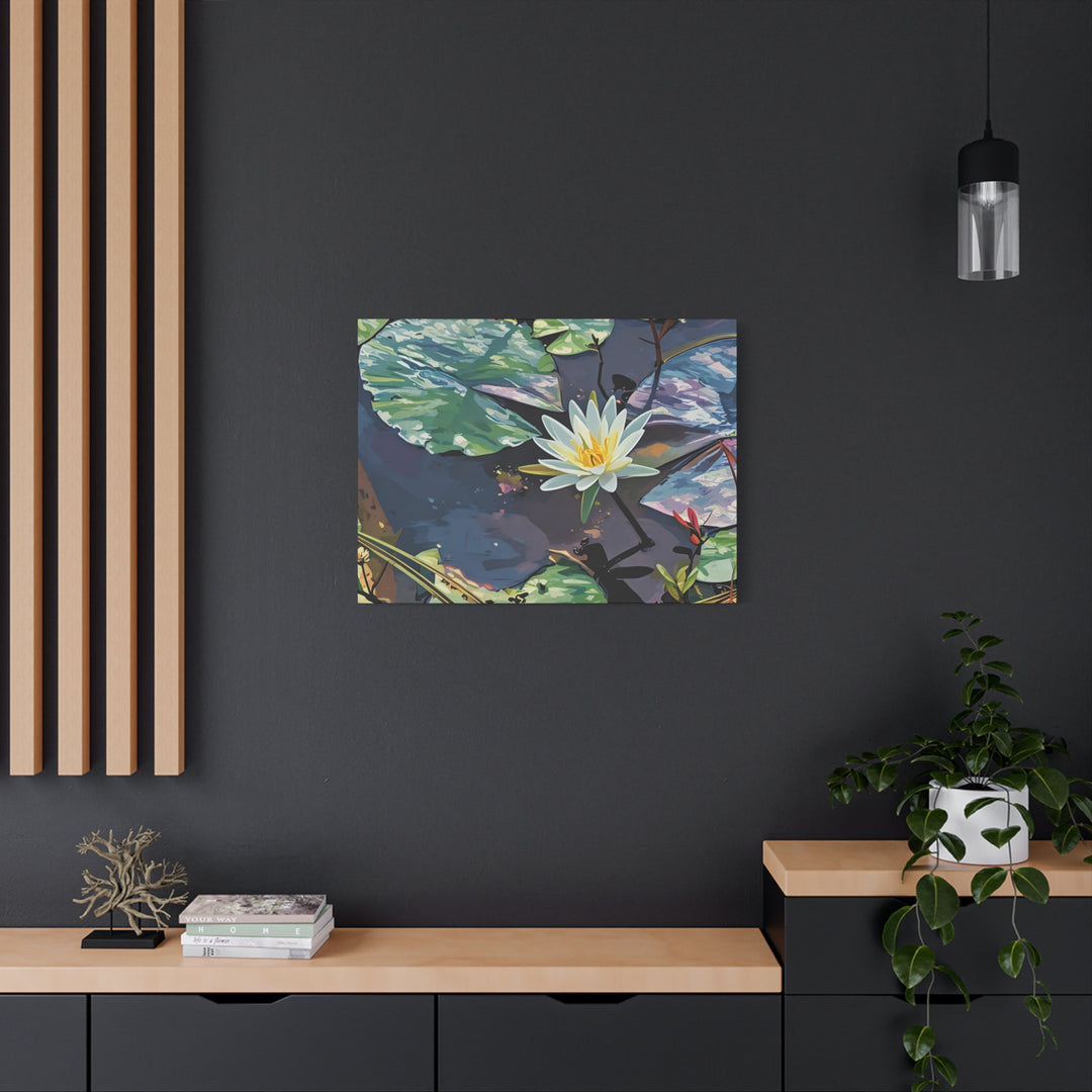 Water Lily Canvas Art Print – Nature Wall Décor