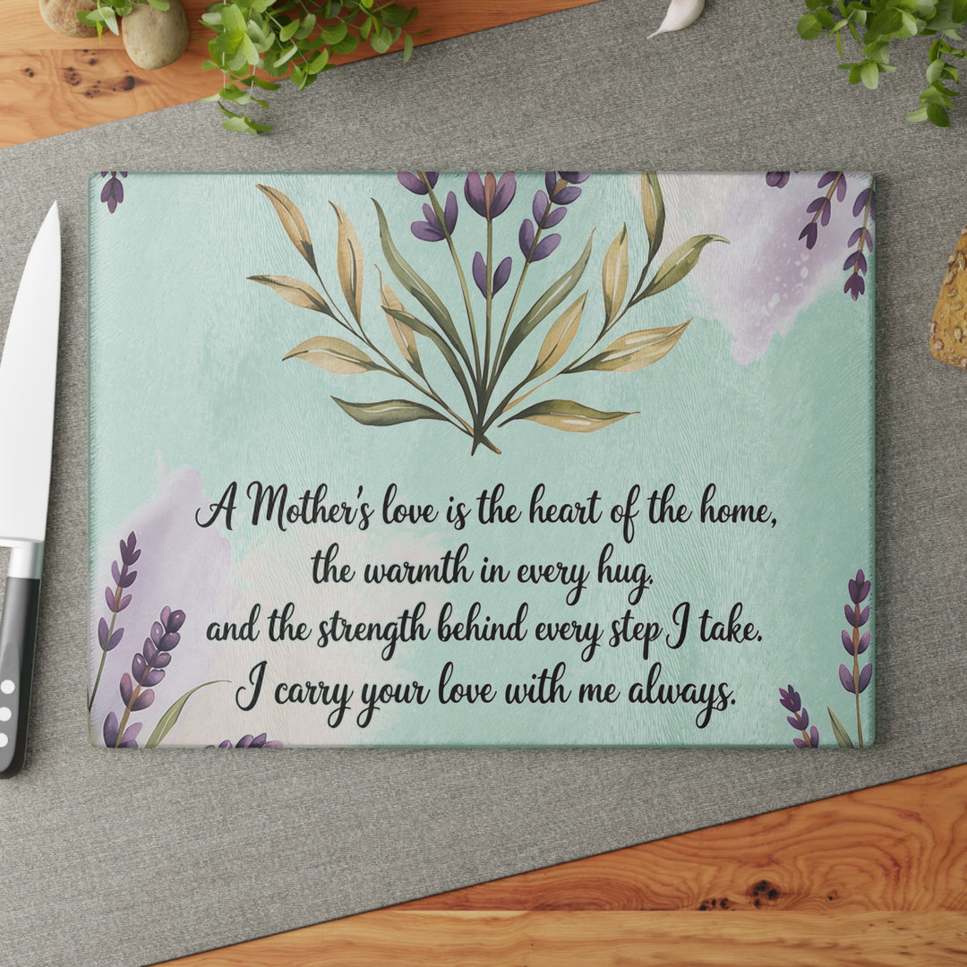 Mother's Love Glass Cutting Board